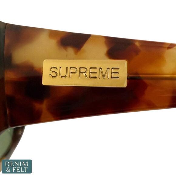 Supreme Cleo Tortoise Sunglasses SS24 Handmade Acetate w/ Case & Cloth - NEW/NIB - Picture 8 of 16